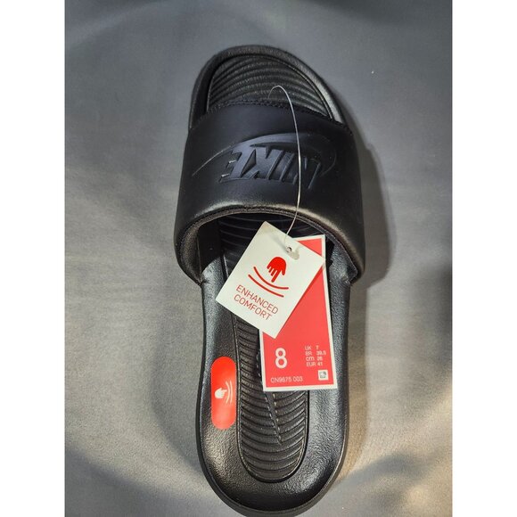 Men's Nike Victori One Comfort Slides - black/black - 8 - Picture 5 of 6